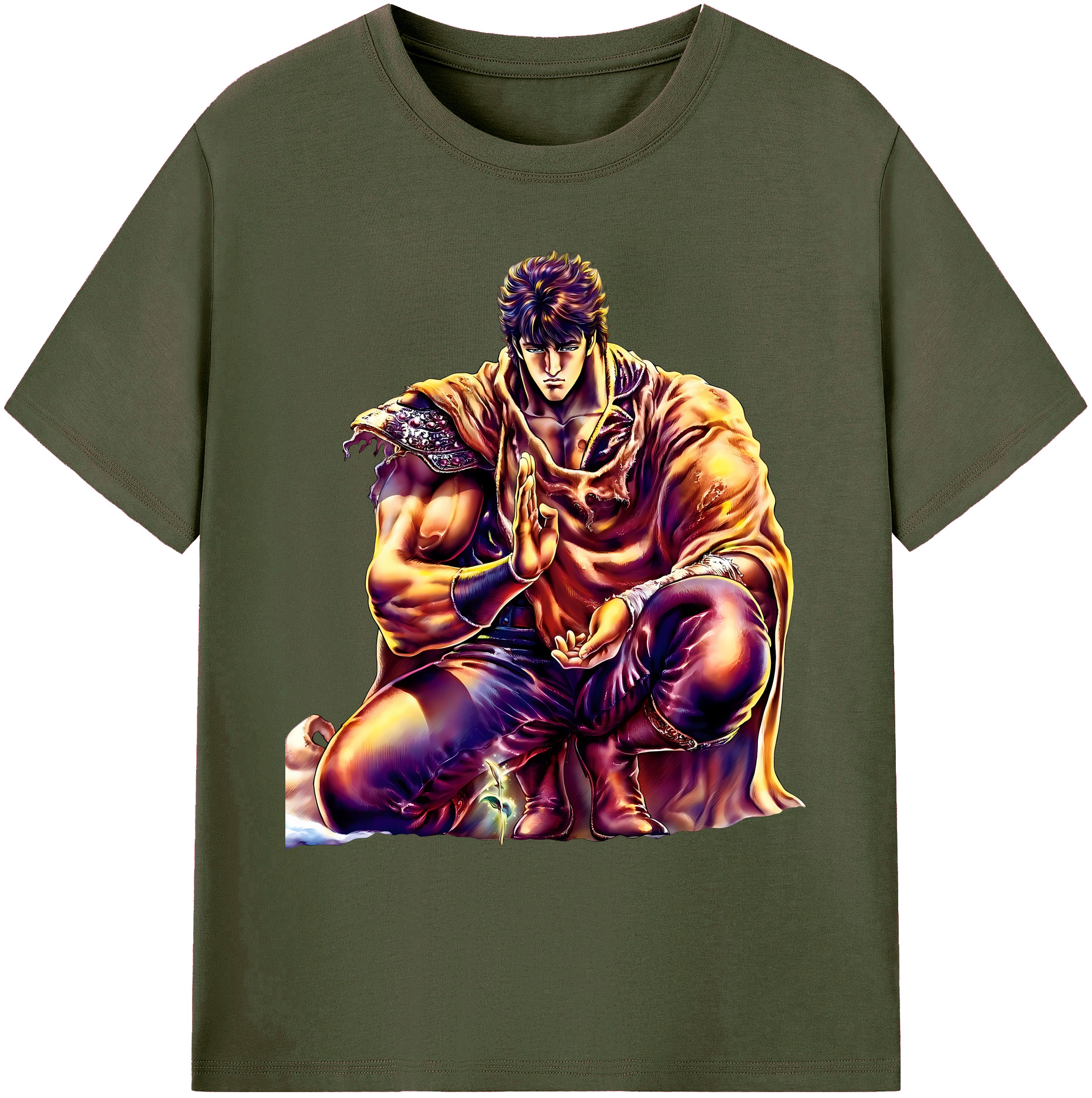 （画像用） 北斗の拳 Fist of the North Star 綿100％ メンズ半袖Tシャツ｜肌触りやわらか＆通気性